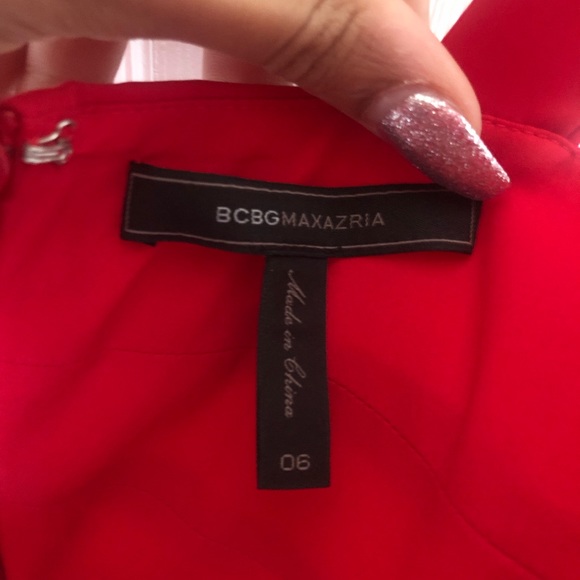 BCBG Red Lace Gown - Picture 4 of 5